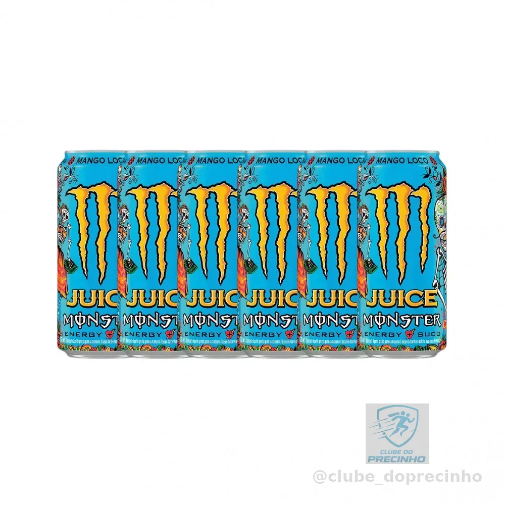 Kit com 6 Energético Monster Mango Loco Lata 473ml