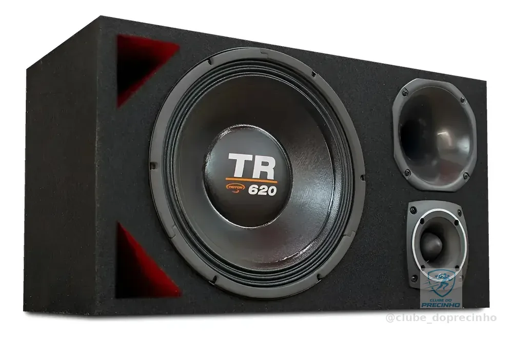 Caixa Trio Automotivo Completa Alto Falante Triton Tr 620