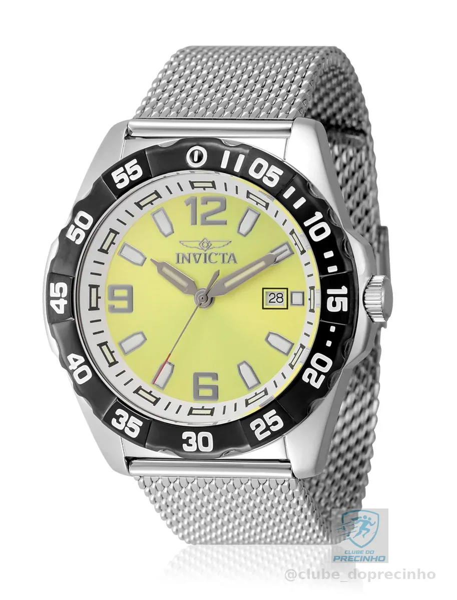 INVICTA Coalition Forces Masculino 45 mm Aço Inoxidável Preto + Mostrador Branco Aço Quartzo VJ42