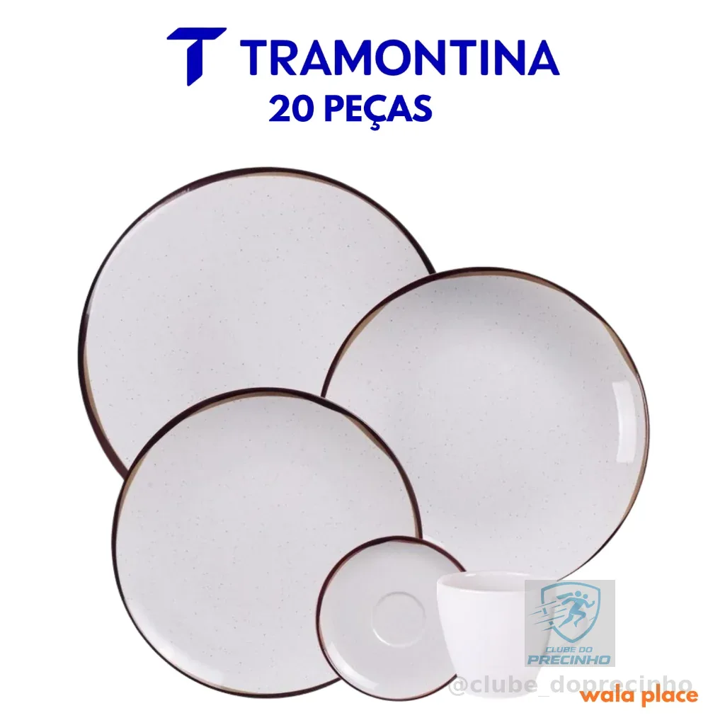 Jogo de Jantar Canyon Porcelana Decorada 20 Peças Tramontina