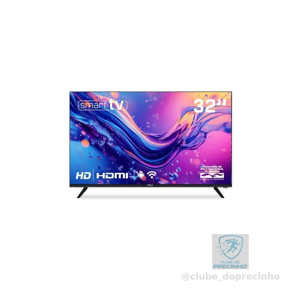 Smart TV HQ 32" HD tela sem Bordas Sistema Android Design Slim HQS32NKHM
