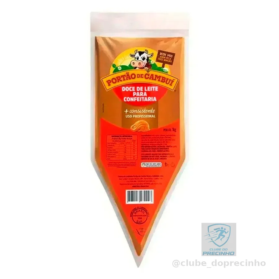 Doce de Leite Pastoso em Bisnaga 1kg PORTÃO DE CAMBUI