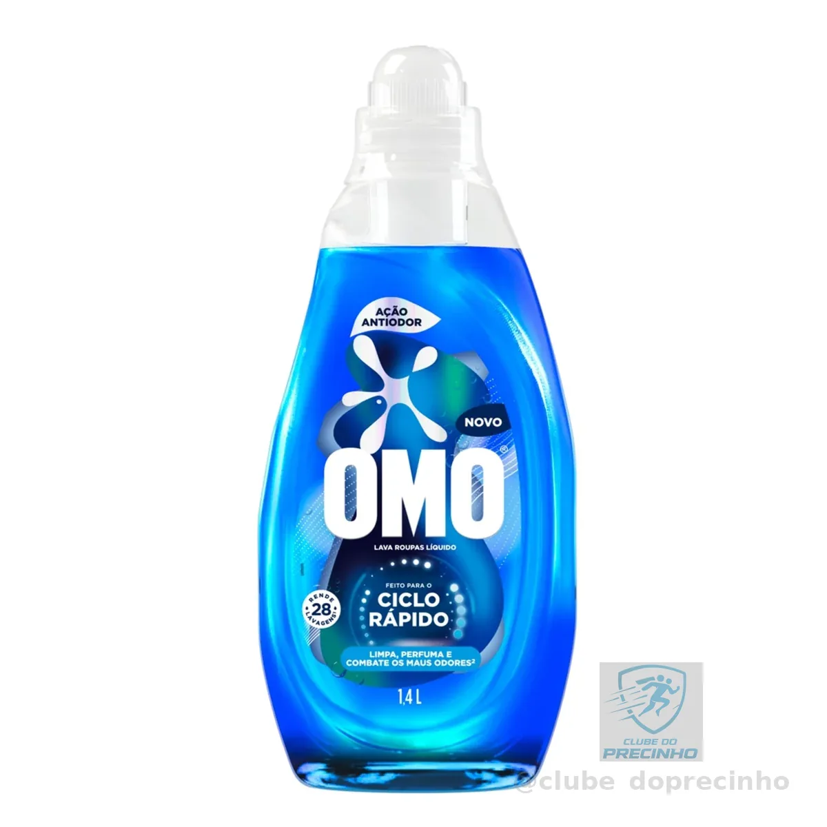 Lava-Roupas Líquido Omo Ciclo Rápido Ação Antiodor Frasco 1,4l