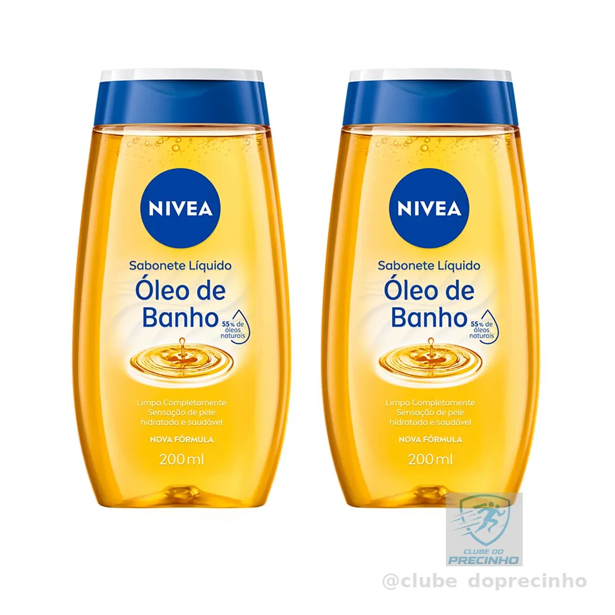 NIVEA KIT Sabonete Líquido Óleo de Banho 200ml - 2 Unidades