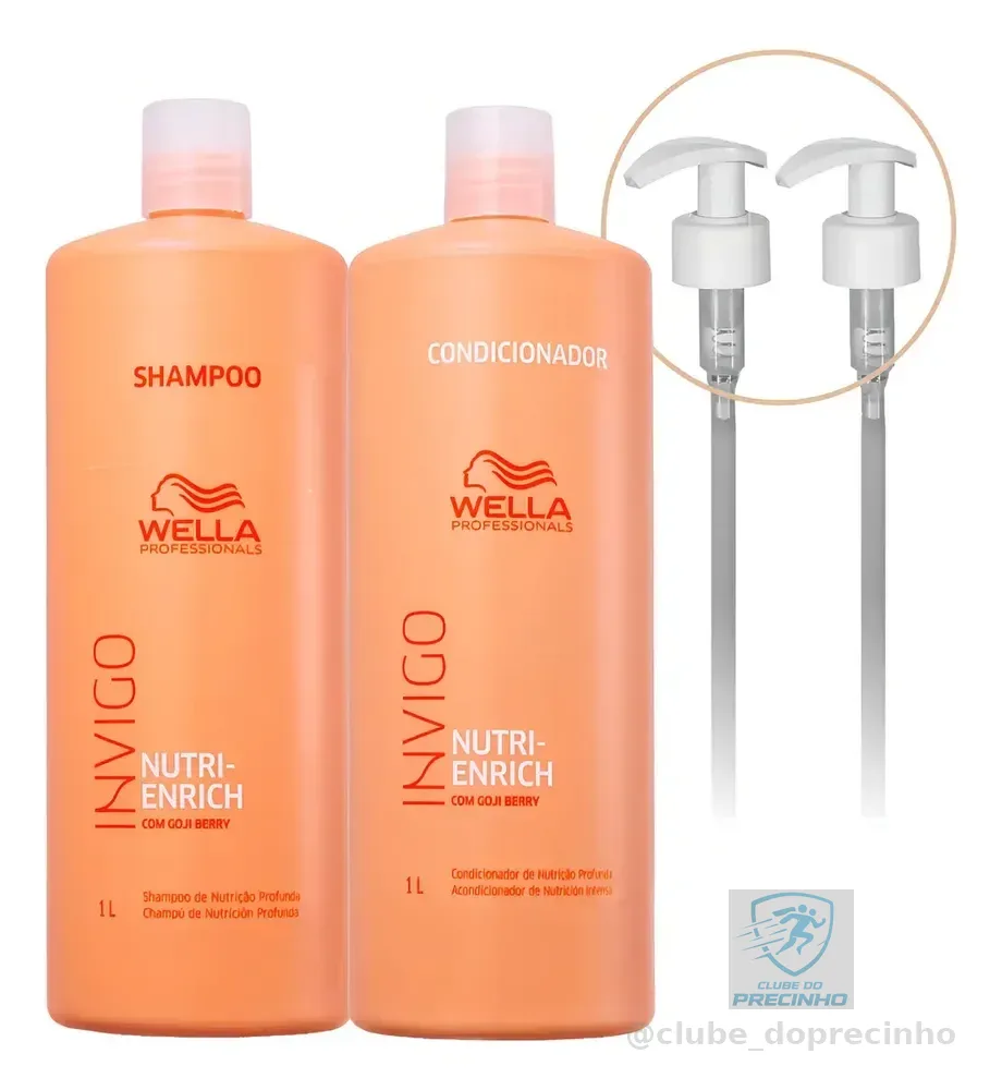Kit Wella Invigo Nutri Enrich Shampoo Condicionador E Válvulas