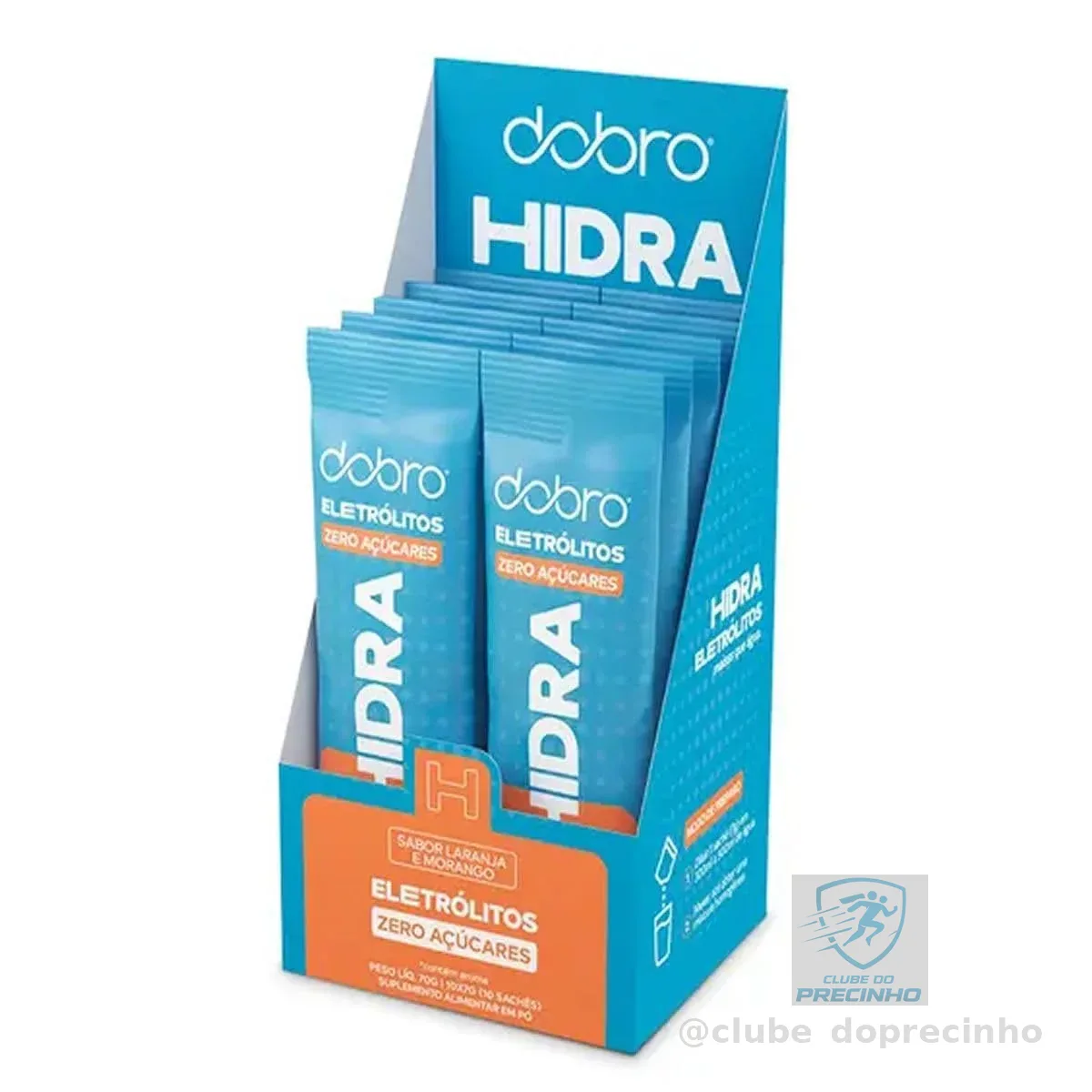 Dobro Hidra Eletrólitos Laranja com Morango 10x7g