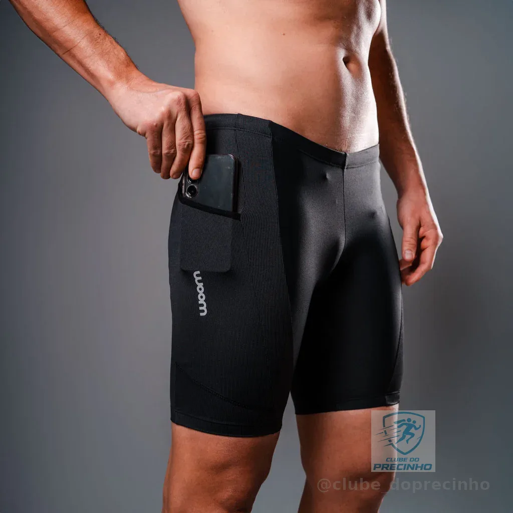 Bermuda Running Light Run Preto e Azul Masculina II