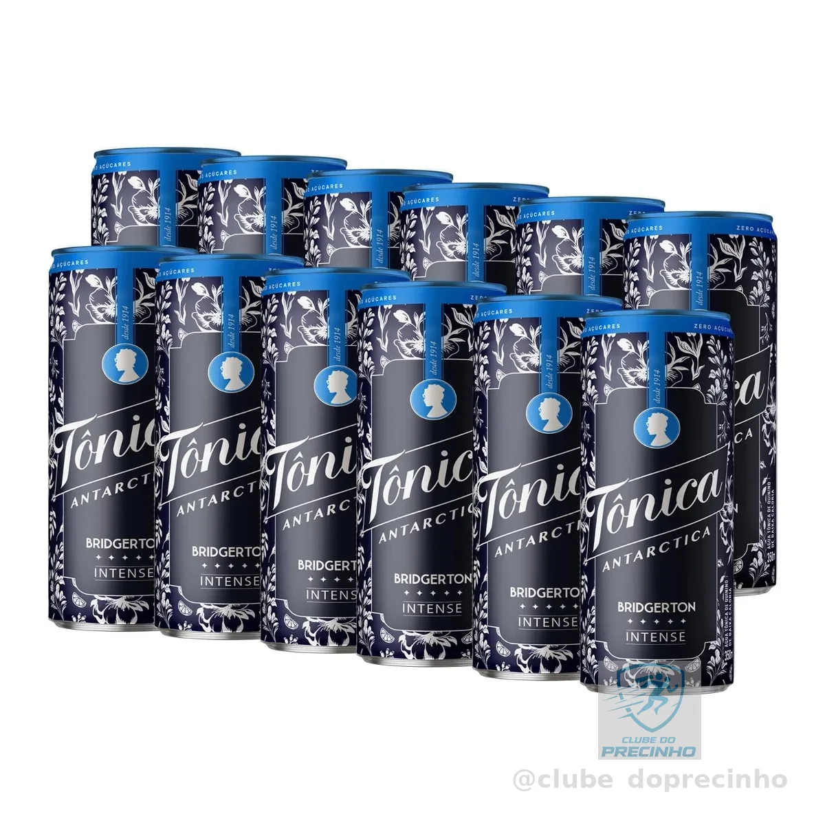 Água Tônica Antarctica, Intense, Lata 350ml, Pack com 12 unidades