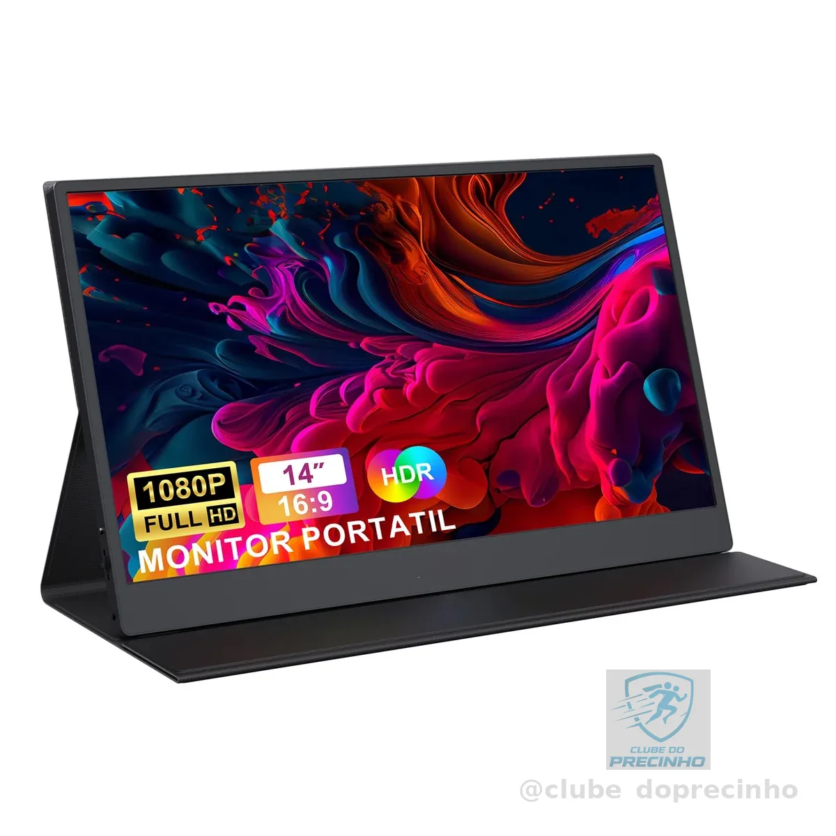 Bettdow Monitor Portatil 14'', FHD 1080P Monitor Portátil Conectado Com USB C Dupla/HDMI, IPS Extensor De Tela para Notebook com VESA e Funda Inteligente magnético, Plug and Play