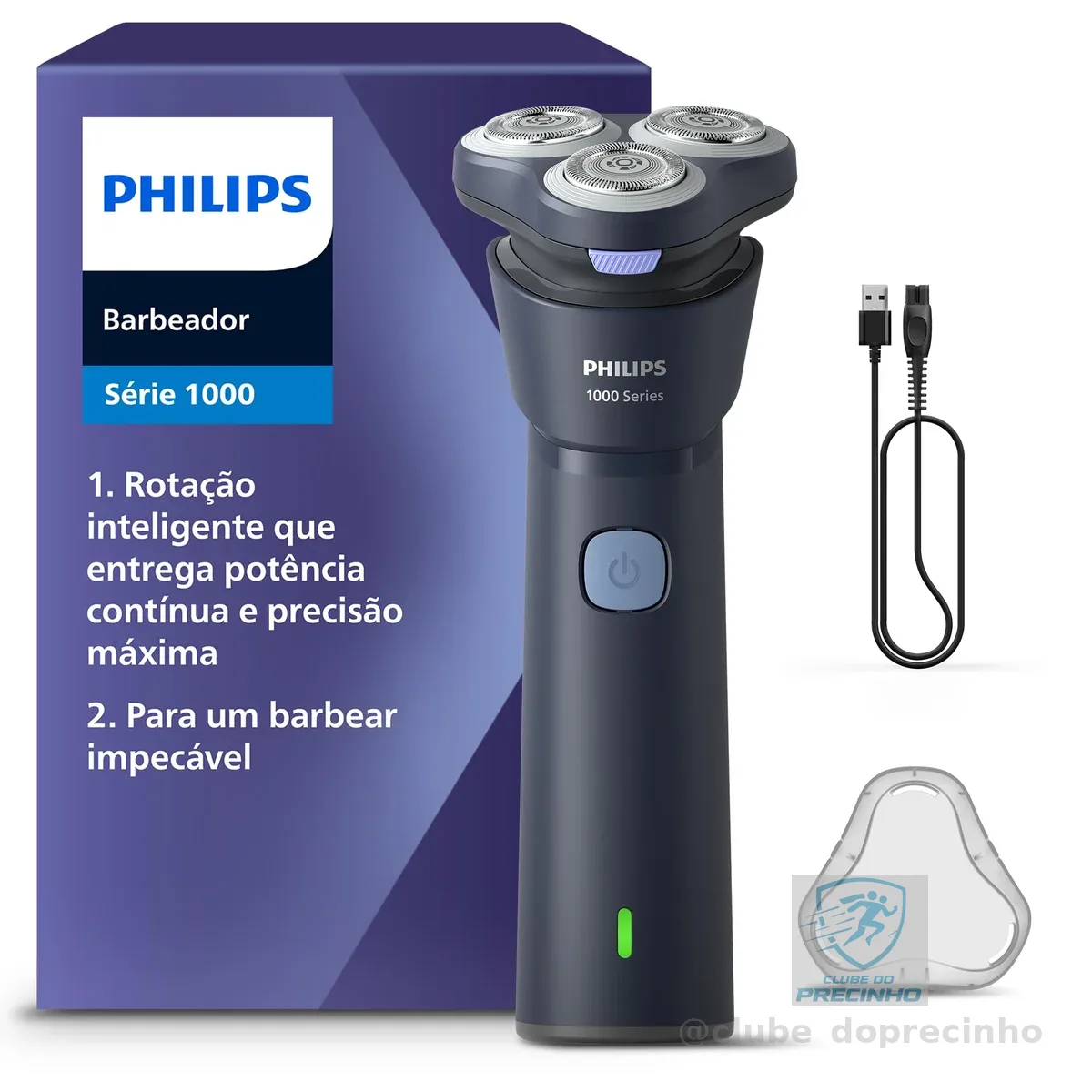 Philips Barbeador Elétrico Shaver Série 1000 com Cabeças Flutuantes 3D
