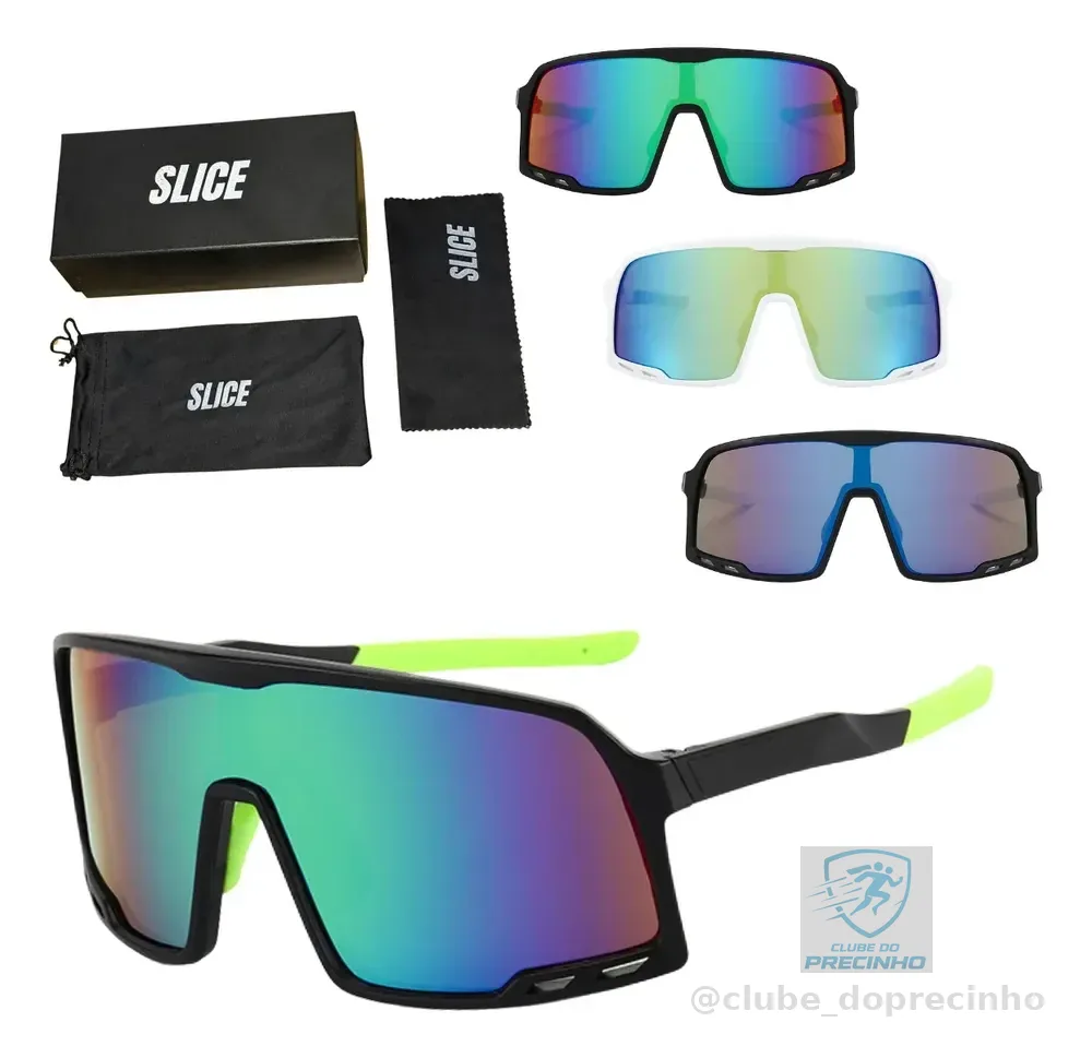 Óculos De Sol Esportivo Ciclismo Bike Corrida Tennis Volei Espelhado Verde