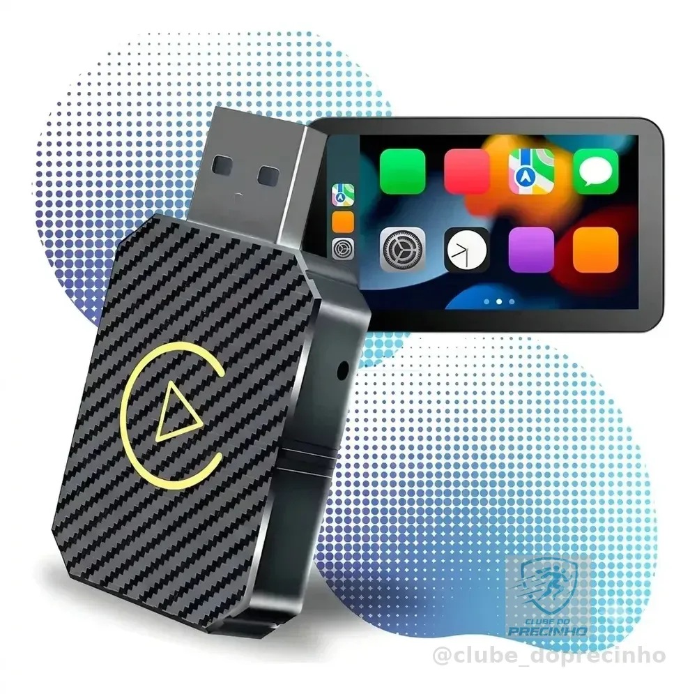 Carplay Adaptador Sem Fio Car Play Android Auto 2 Em 1 Usb Car Play Wireless Automático