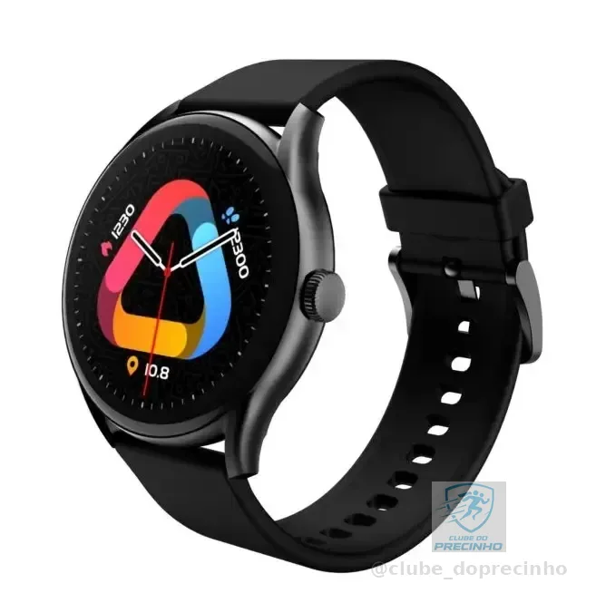 Relógio Smartwatch Qcy Gt S8 Tela Amoled Bluetooth Ipx8 Cor Preto