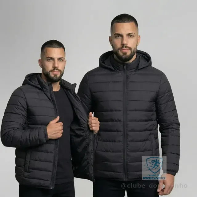 Jaqueta Masculina Puffer Bobojaco Nylon Frio Inverno Luxo