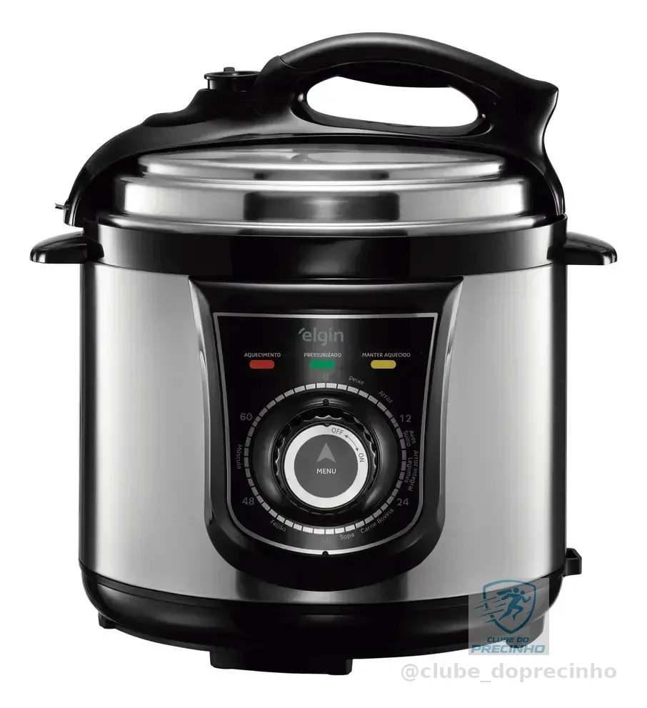 Panela De Pressão Elétrica Elgin Ppr 4 Litros 840w Inox 127v Prateado/preto 127v