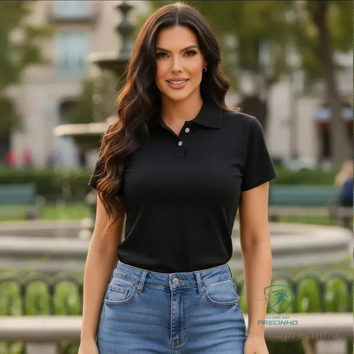 Camisa Gola Polo Feminina Básica Algodão Social Uniforme