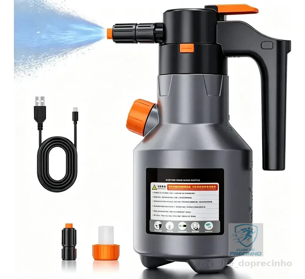 Pulverizador Elétrico Snow Foam 2l Alta Pressão Automotivo Cinza