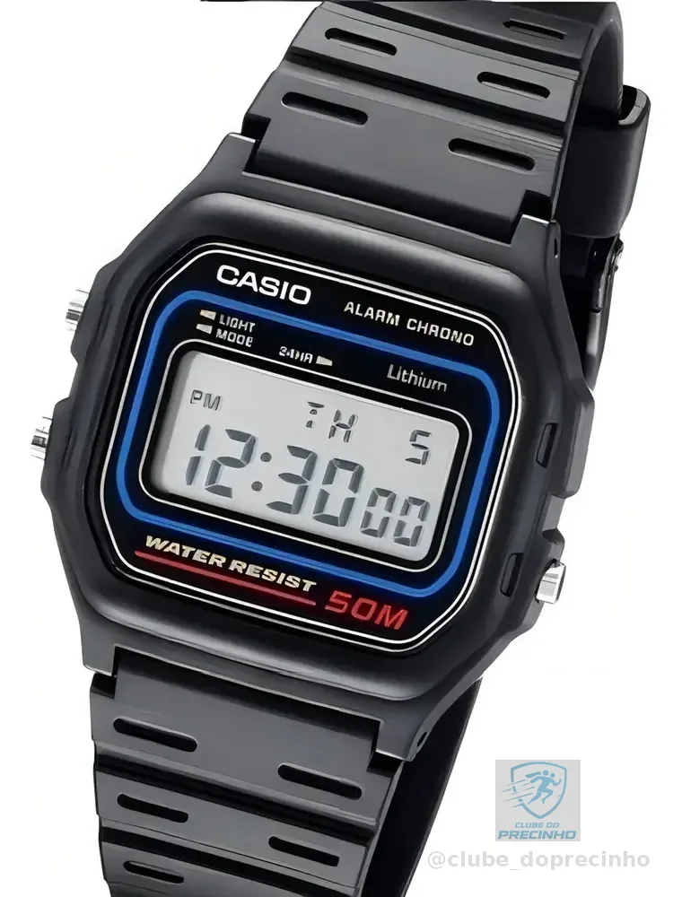 Relógio Casio Masculino Digital Preto de Resina W-59-1VQ