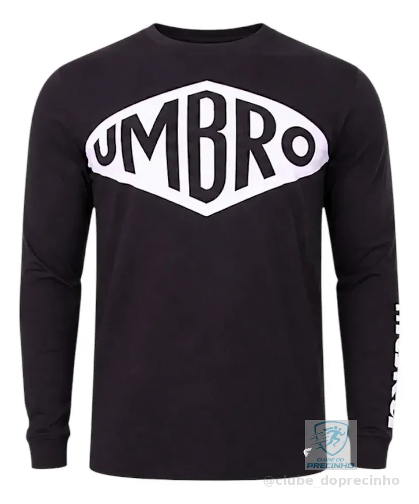 Blusão Umbro Heritage Masculino Preto Blusa Casaco Frio G Preto Liso