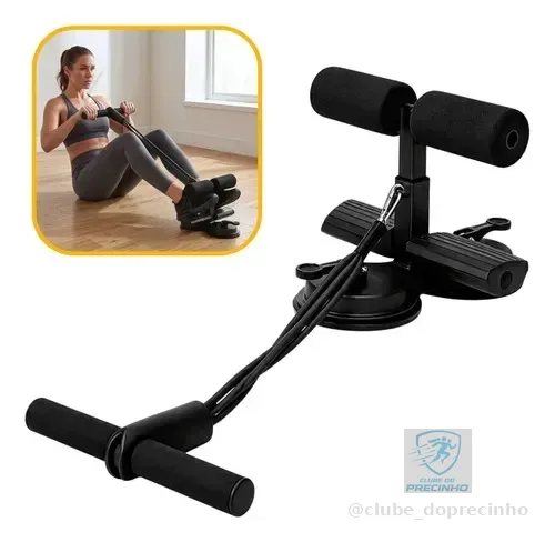 Suporte De Abdominal Exercícios Com Ventosa De Abdominais Preto