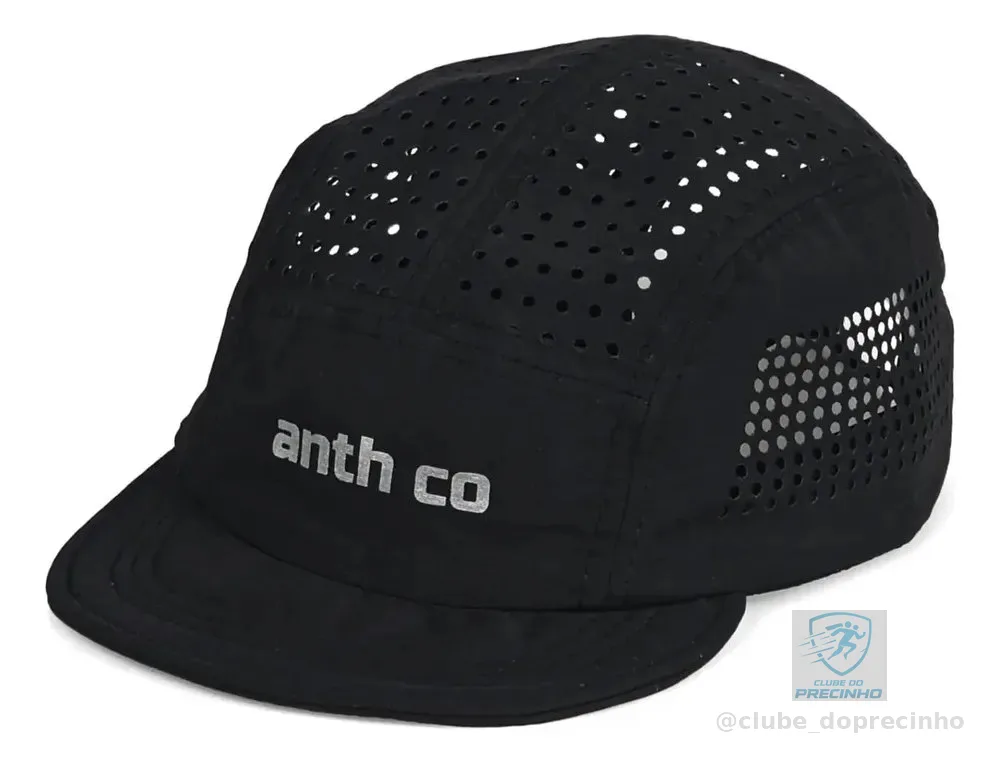Boné Five Panel Esportivo Fresh Anth Co Respirável Unissex Preto Único