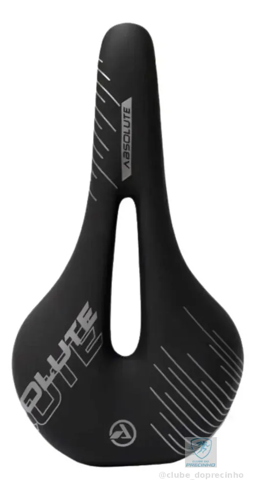Banco Selim Bike Absolute Nero Gel Mtb Road 268x146mm Vazado Preto 26.8 Cm 14.6 Cm