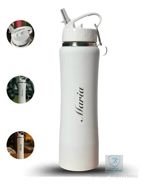 Garrafa Térmica Personalizada Com Nome 750ml Academia Esport