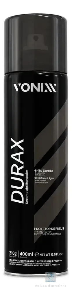 Durax Aerosol Pretinho Abrilhantador De Pneus 400ml Vonixx