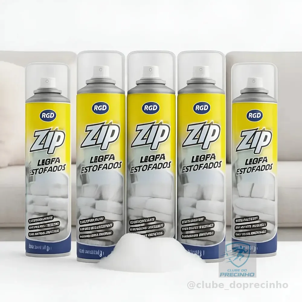 5 Spray Limpador Zip Limpa Estofados Incolor 295ml