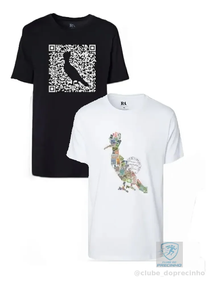 Kit 2 Camisetas Algodão Estampa Pica-pau Reserva Branco M