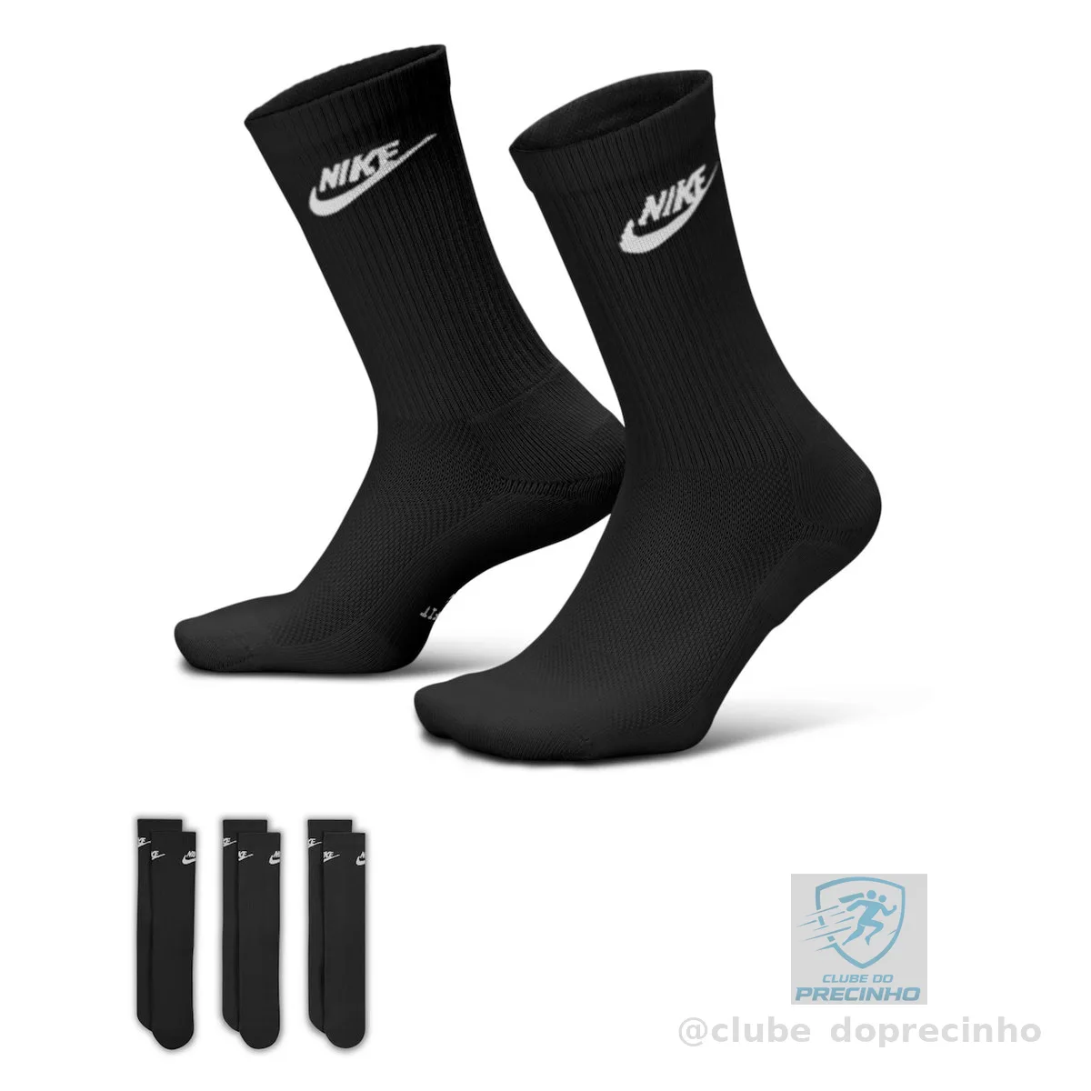 Meia Nike Everyday Elevate (3 Pares) Unissex