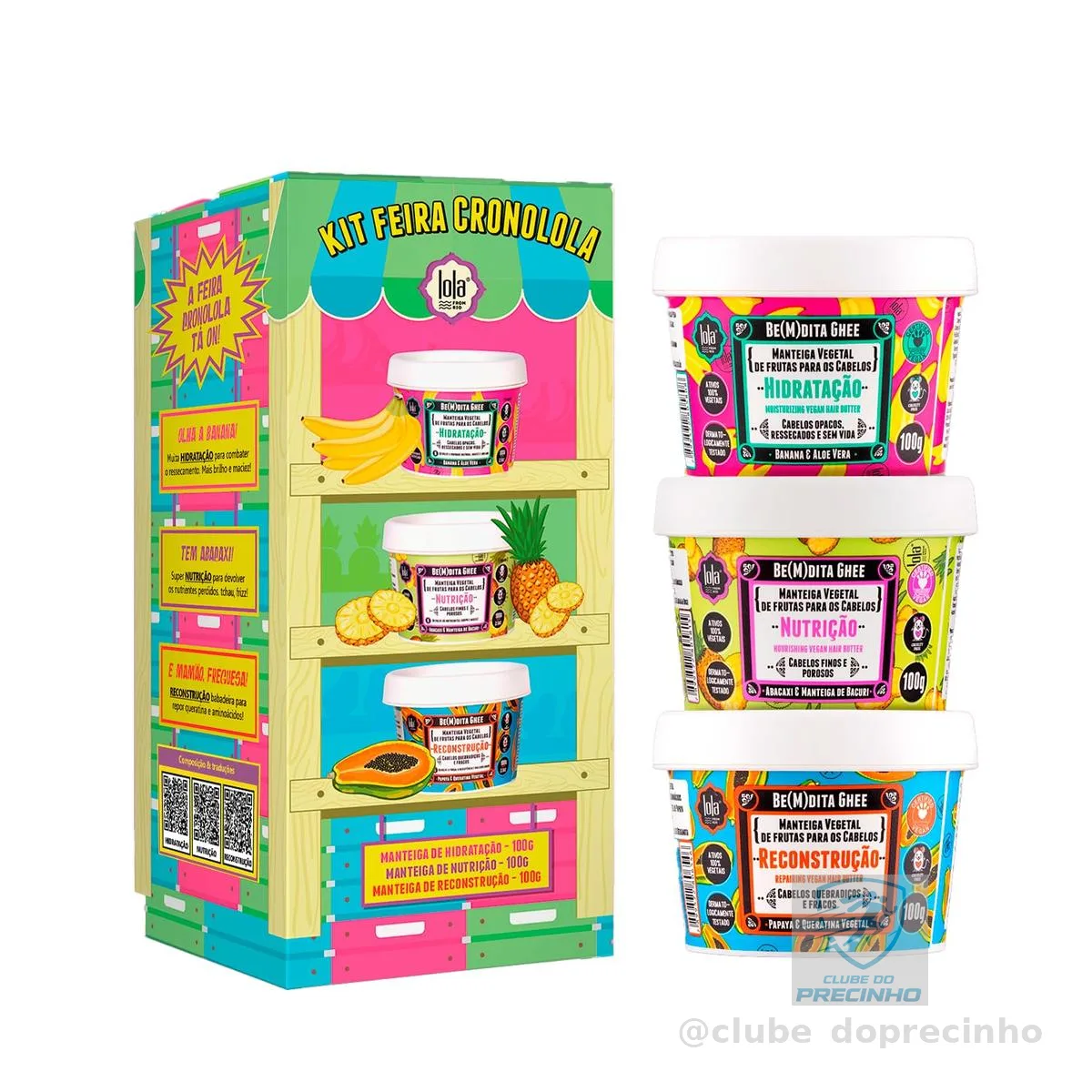 Lola Cosmetics Kit Cronograma Capilar Be(m) Dita Ghee - 3 Produtos