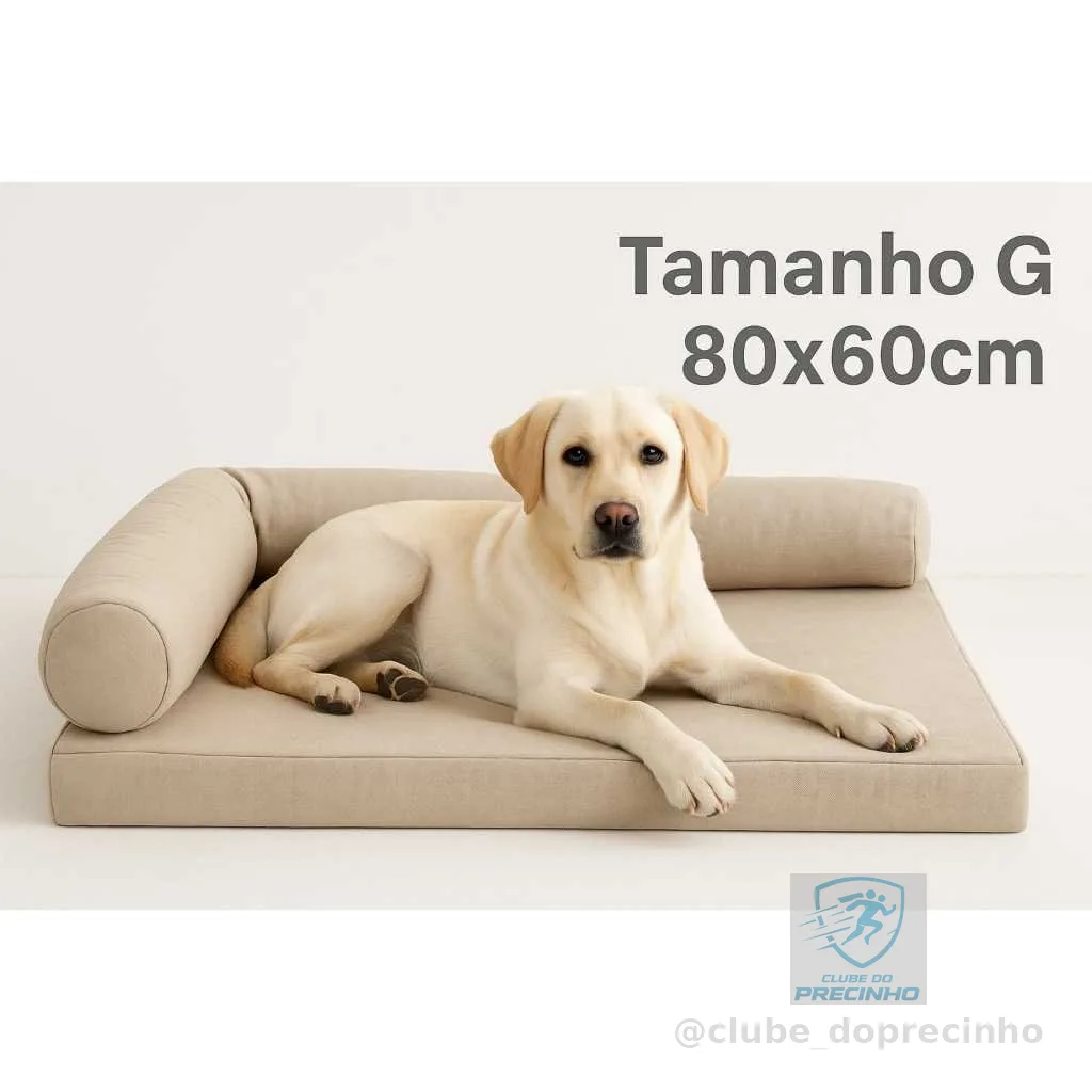 🐶 CAMA PET PREMIUM M/G – 80x60cm Conforto, elegância e proteção que seu pet merece!