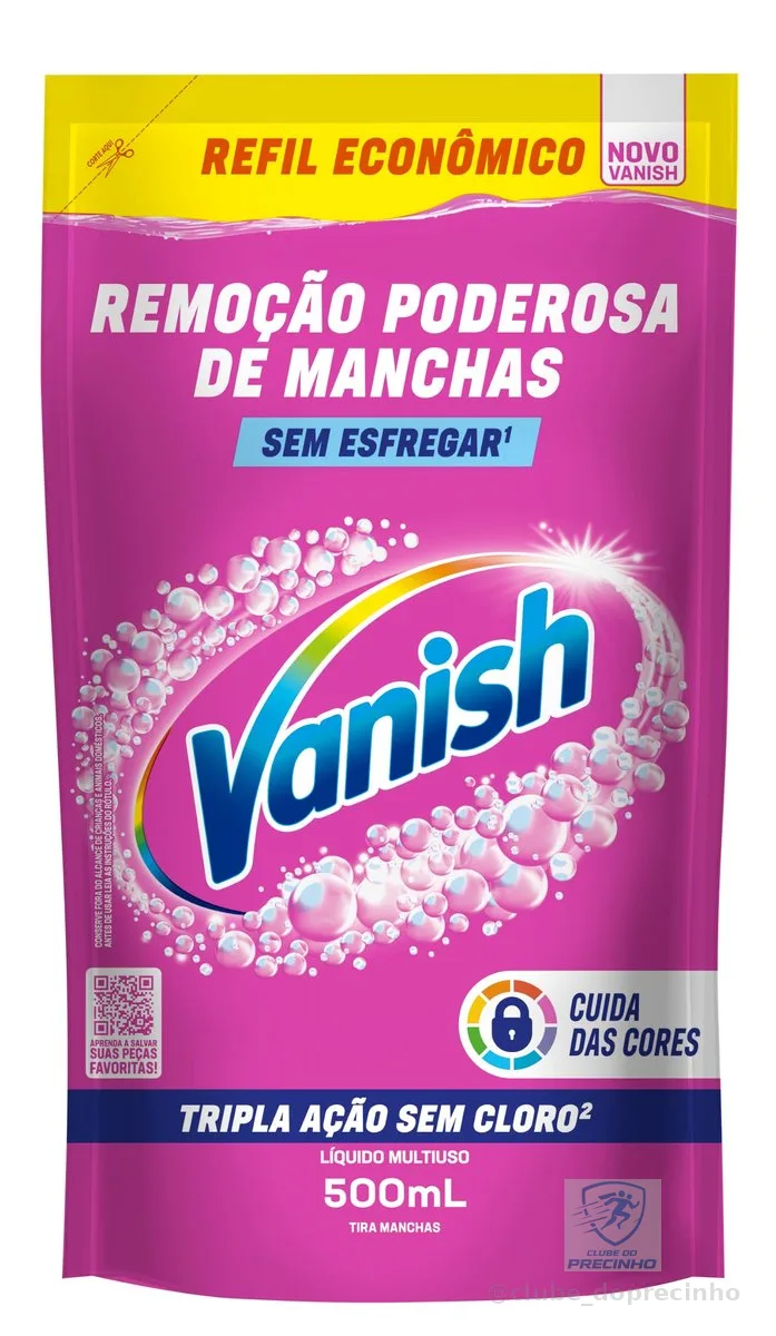 Tira Manchas Vanish Líquido Multiuso para roupas coloridas Refil Econômico 500ml