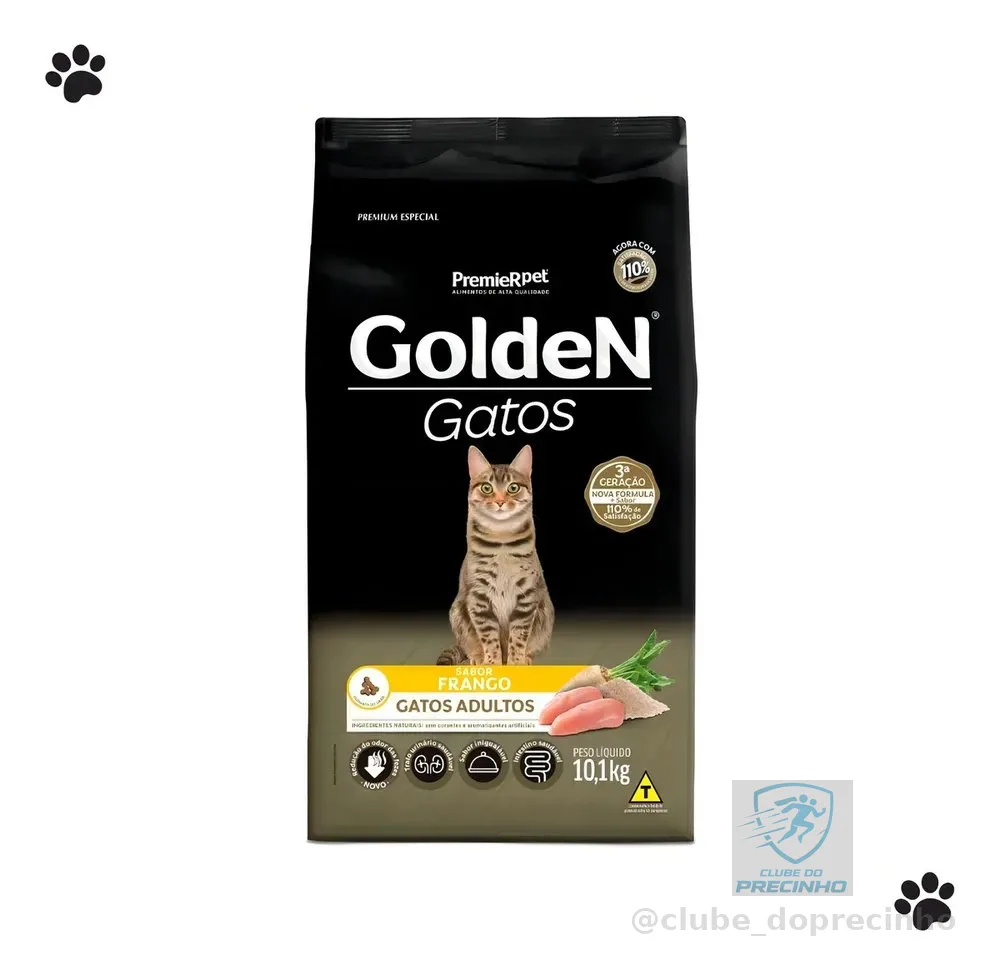 Ração Golden Premium Especial Gato Adulto sabor Frango 10,1Kg