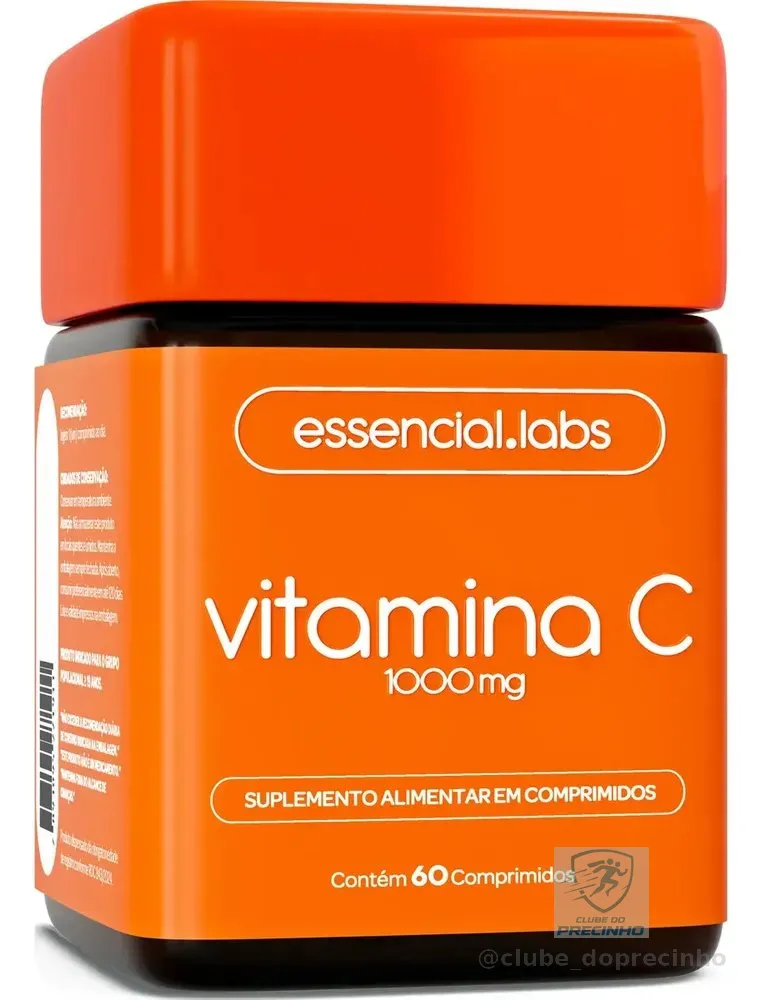 VITAMINA C 1000mg - Fórmula Concentrada e 100% PURA - 60 Doses