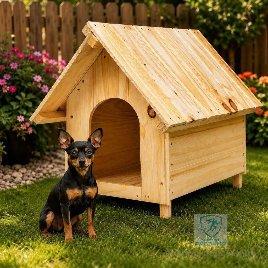 Casa Casinha De Cachorro Pet Madeira Pinus N°01 Porte Pequeno