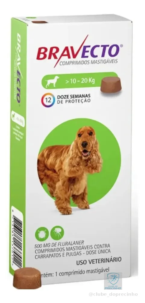 Bravecto Cães De 10 A 20kg Envio Imediato