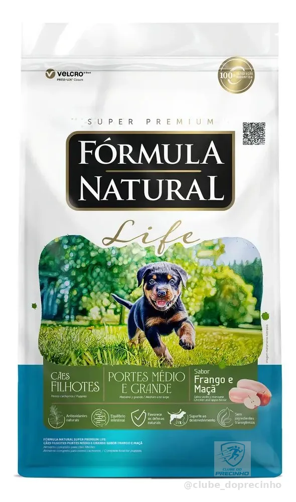 Ração Fórmula Natural Super Premium Life para cachorro Filhote de raça média e grande sabor mix em sacola de 15kg