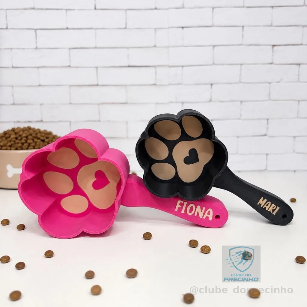 Colher de Ração Personalizada com Nome do Pet | Dosador Medidor