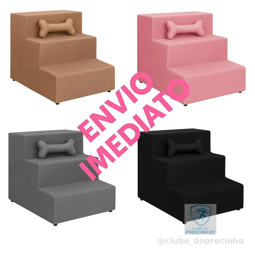 Envio Imediato - Escada Para Cachorro Gato Pet 3 Degraus