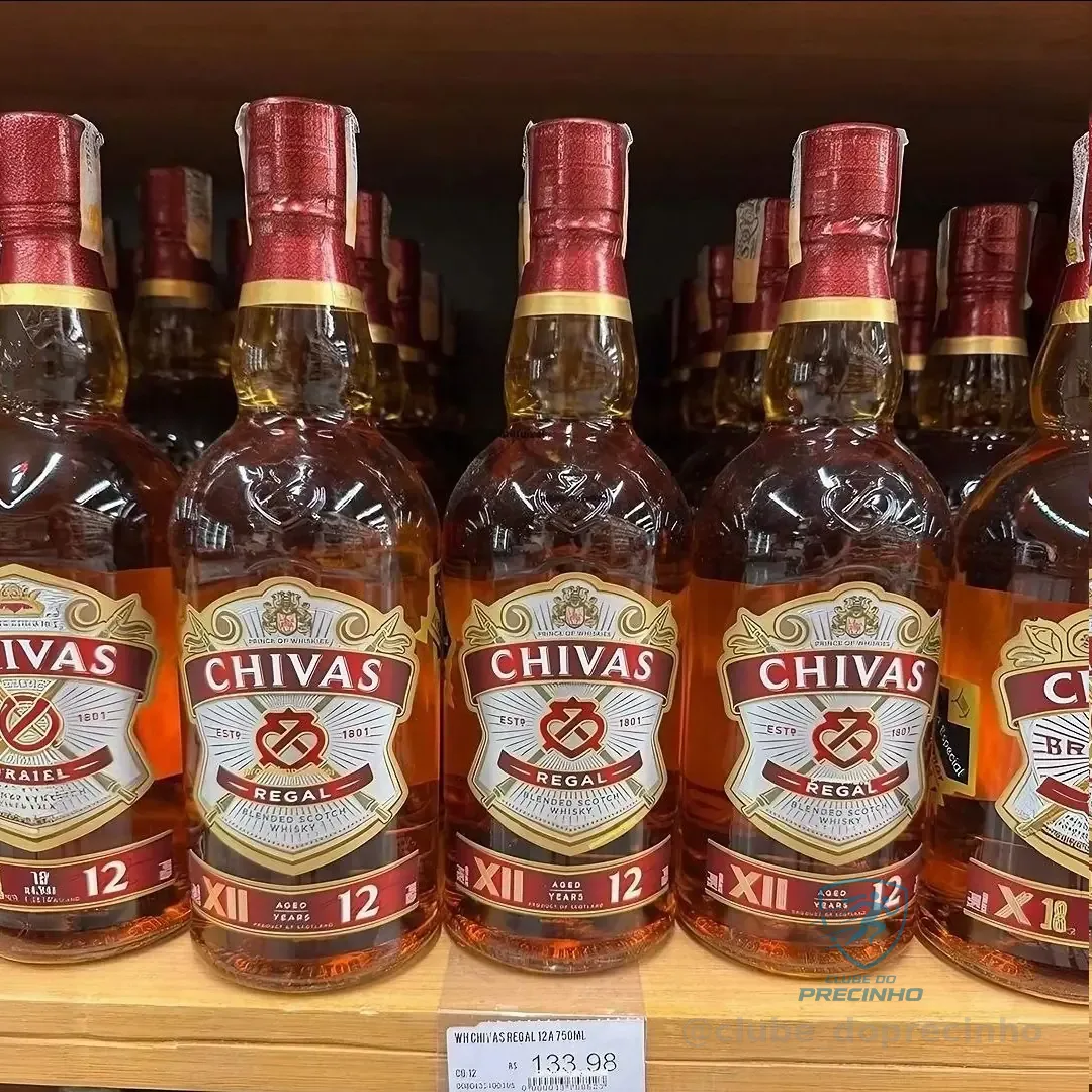 Whisky Chivas Regal 12 anos Blended Escocês - 1 litro