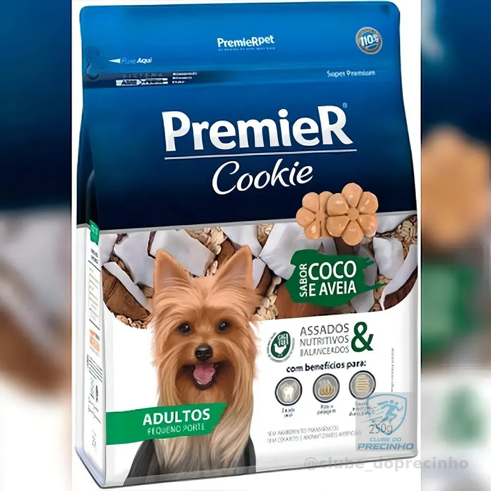 Biscoitos Premier Cookie Cães Adultos Coco E Aveia