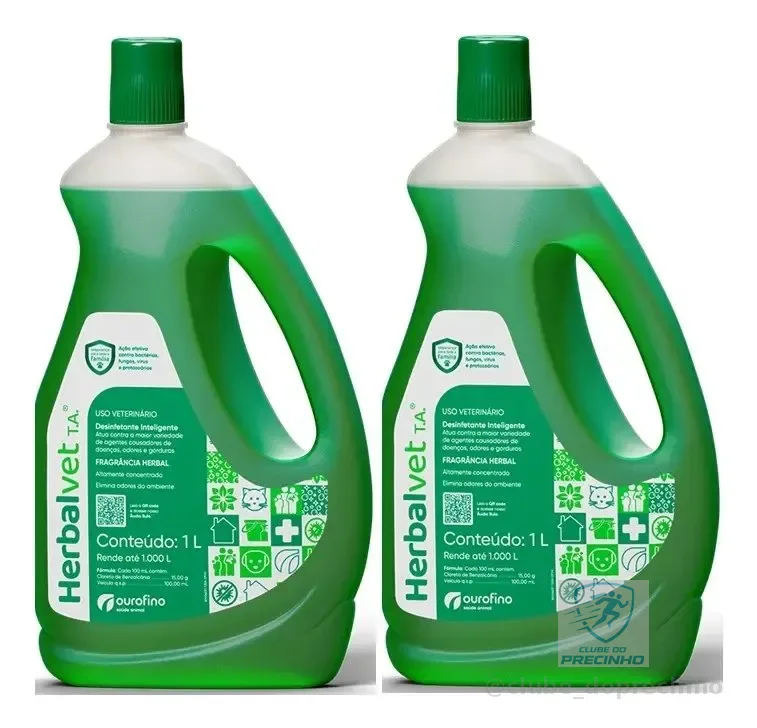 Herbalvet T.a. 1l Ourofino Desinfetante Bactericida 2 Unidad