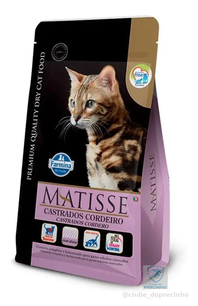 Ração Farmina Matisse Gatos Ad. Castrados  Cordeiro - 7,5kg