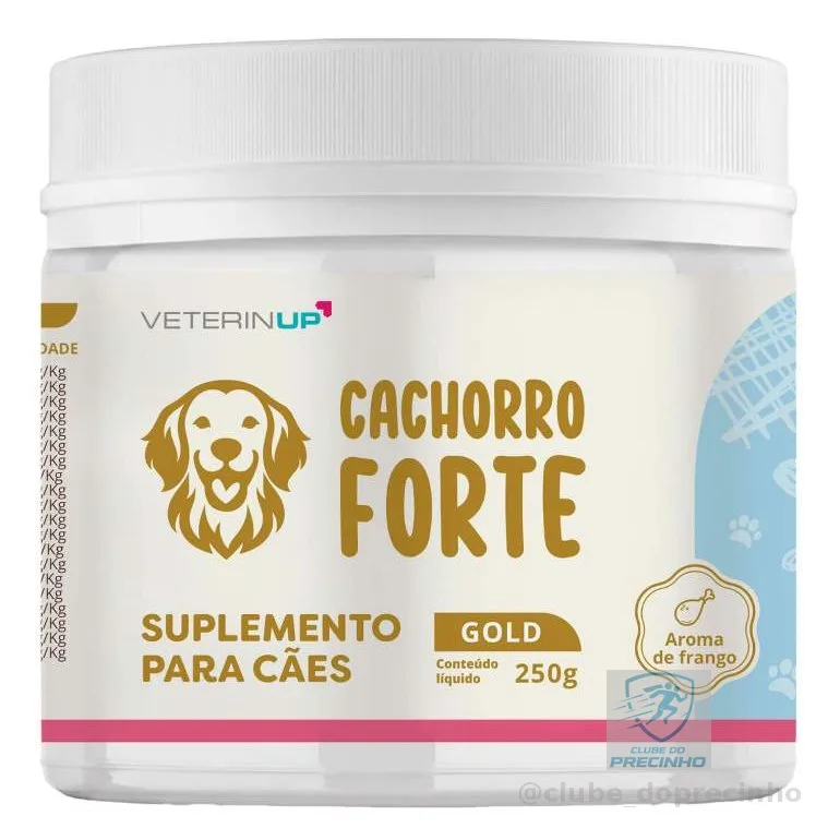 Cachorro Forte Gold 250g Suplemento para Cães com Ômega 3, Glucosamina, Condroitina e Probióticos