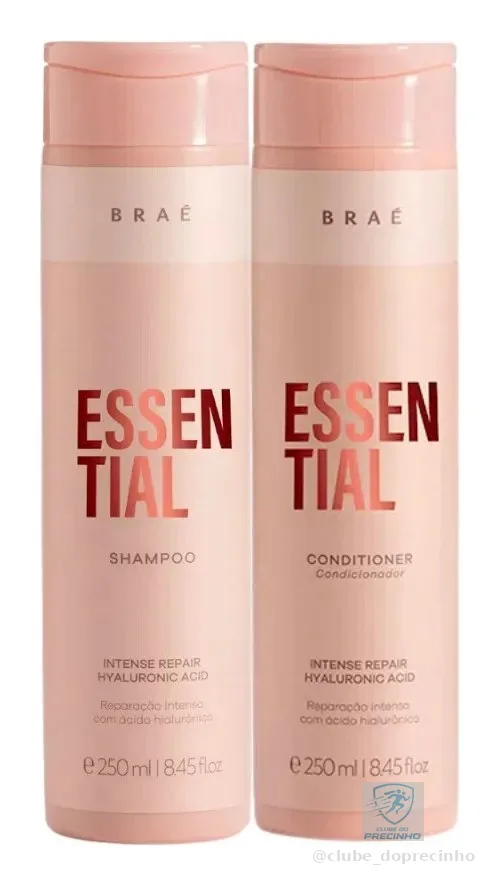 Kit Braé Essential Duo Diário com Shampoo e Condicionador para Cabelos Danificados