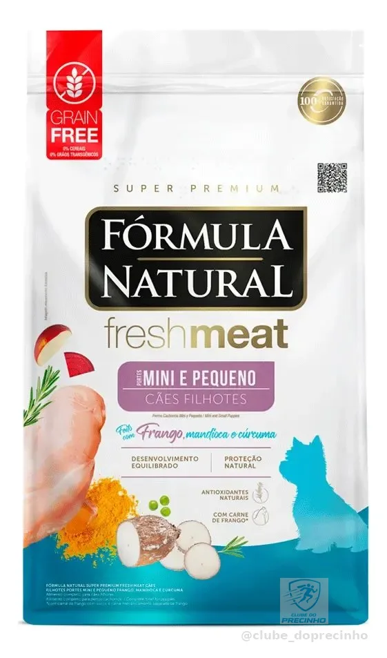 Fórmula Natural Fresh Meat Cão Filhote Mini e Pequeno Cão Filhote 2,5kg