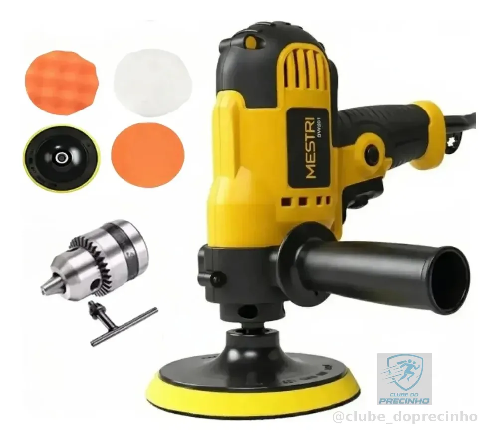 Politriz Lixadeira Multifunções Automotiva Profissional 50hz-60hz 5000rpm Com Mandril 5 Polegadas Furadeira Parafusadeira Mestri M-201