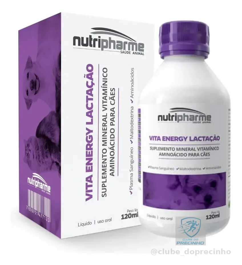 Suplemento Vita Energy Lactação Cães Nutripharme 120ml